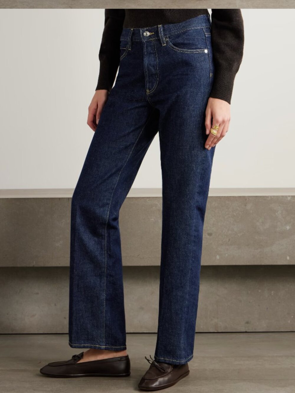 Frame The Vertical high-rise straight-leg jeans